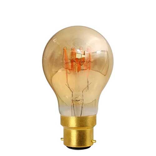STANDARD A60 | FILAMENT LED | 4 LOOPS | 3W | B22 | 100LM | DIMMABLE | AMBER