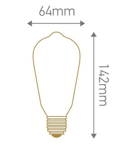 EDISON | FILAMENT LED | TWISTED | 4W | E27 | 2000K | 200LM | DIMMABLE | SMOKY