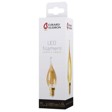 CANDLE | GS4 | FILAMENT LED | 2W | E14 | 2500K | 200LM | AMBER | DIMMABLE