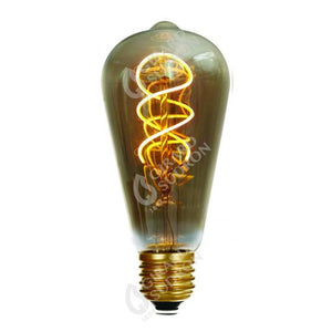 EDISON | FILAMENT LED | TWISTED | 4W | E27 | 2000K | 200LM | DIMMABLE | SMOKY