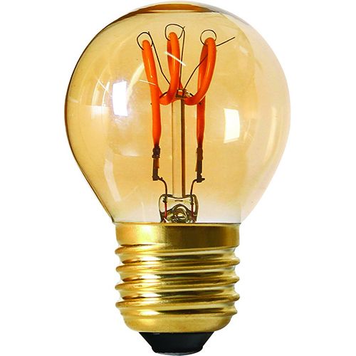 GOLFBALL | G45 | FILAMENT LED | 3 LOOPS | 3W | E27 | 100LM | DIMMABLE | AMBERRE