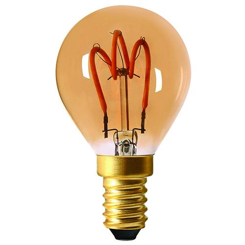 GOLFBALL | G45 | FILAMENT LED | 3 LOOPS | 3W | E14 | 100LM | DIMMABLE | AMBERRE