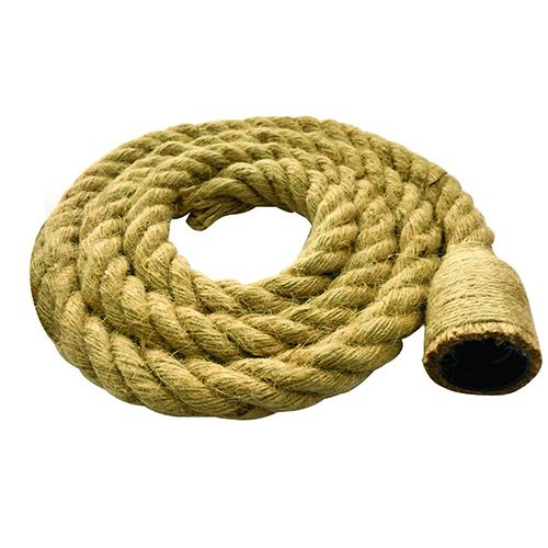 TWISTED NATURAL TEXTILE CABLE LAMP HOLDER | E27 | 2 METRE